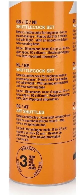 Crivit Badminton Shuttlecock Set – 6 Pack