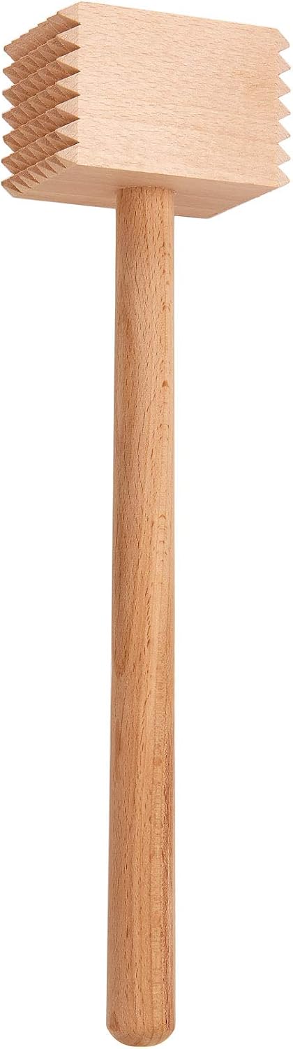 Grillmeister Kitchen Wooden Meat Tenderizer Mallet - Double sided