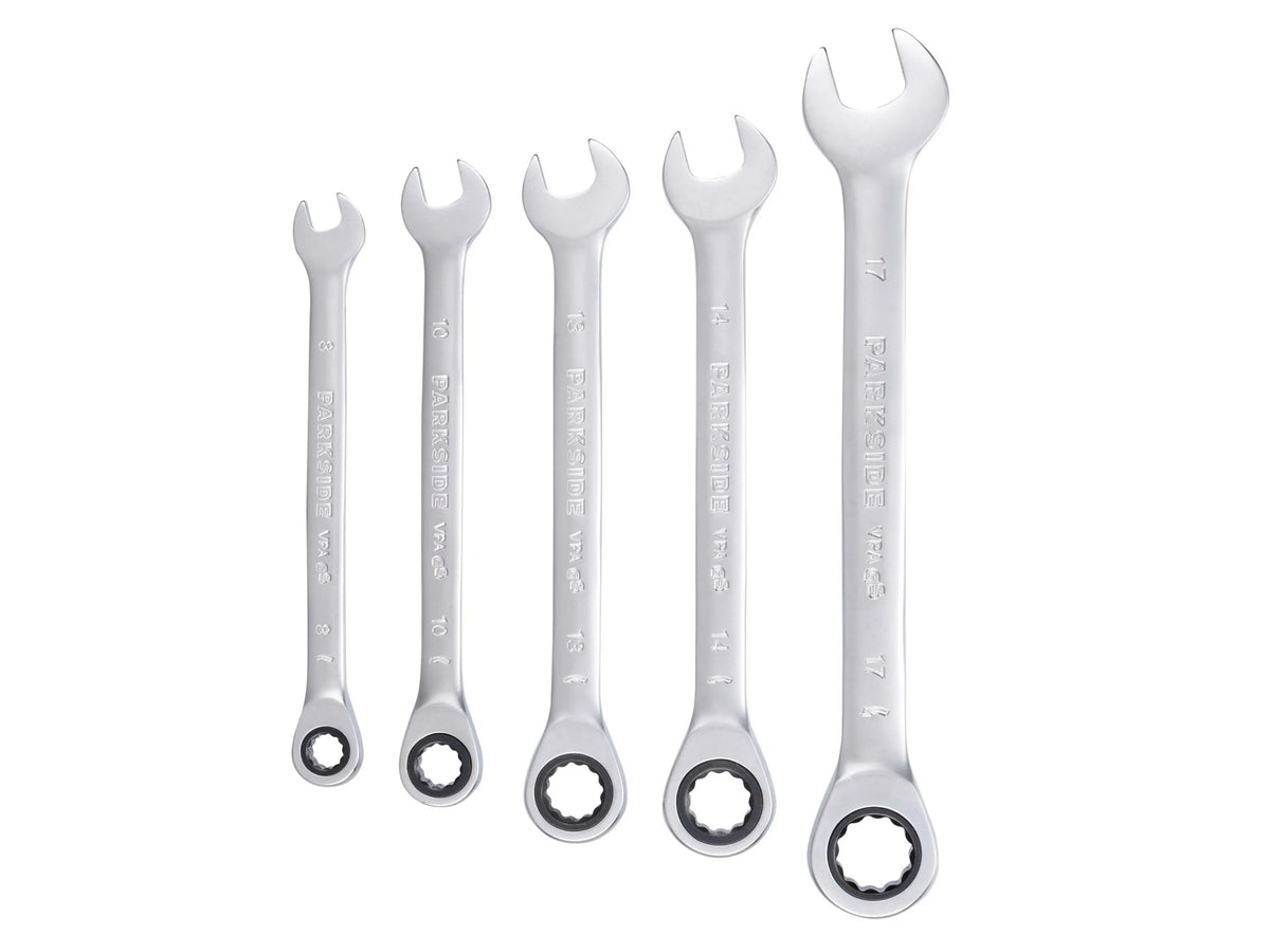 PARKSIDE® Ratchet Ring Wrench Set made of Chrome Vanadium Steel