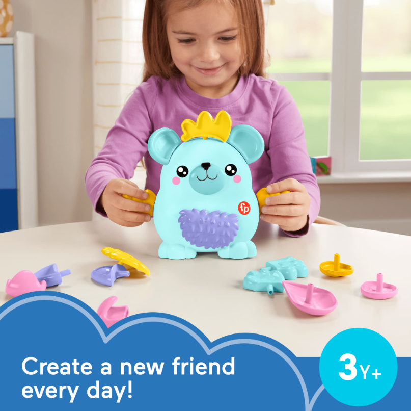 Fisher Price Mix & Match Pet Building Toy For Preschool Pretend Play, 17 Pieces