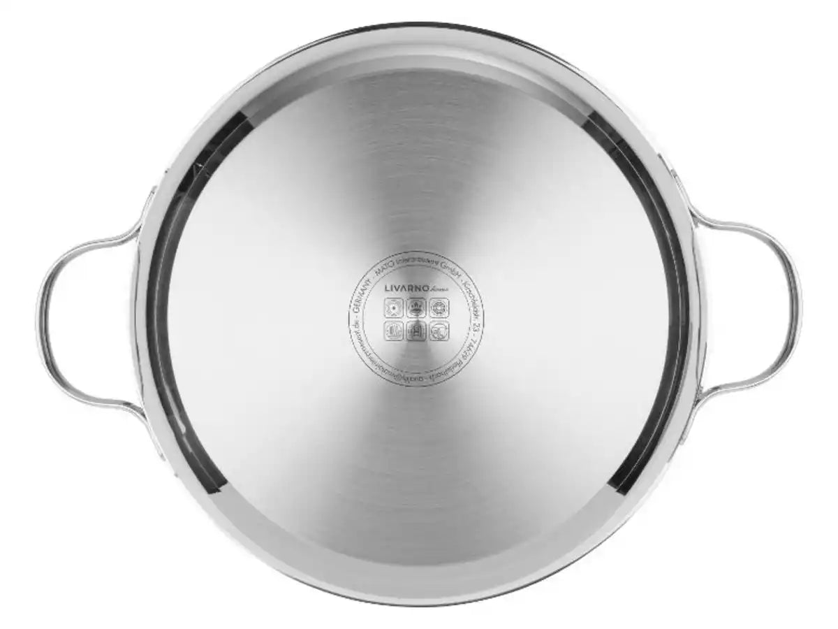 Livarno Stainless Steel Serving Pan Ø28 cm - ILAG® Non-Stick Coating