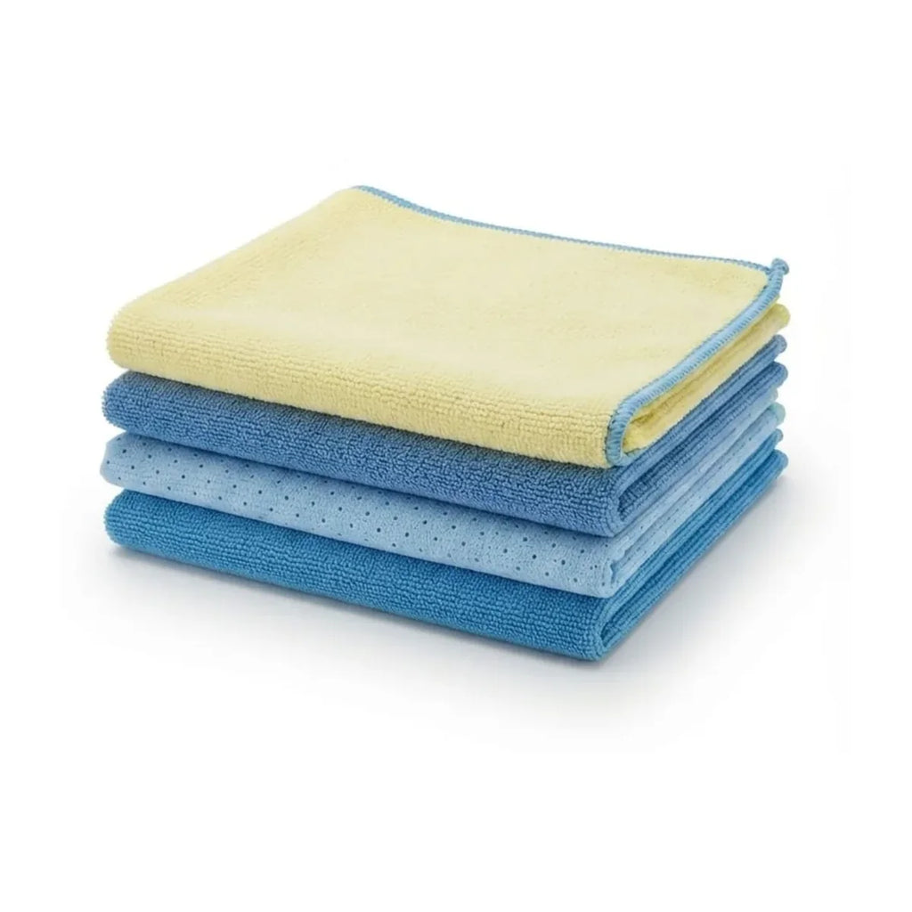 W5 Microfibre Cloths set of 4 - each piece for a purpose (32x32cm)