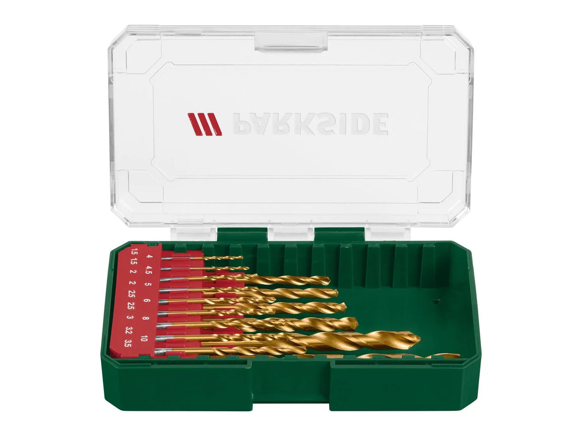 Parkside 15-bit HSS twist drill set for metal and sheet metal