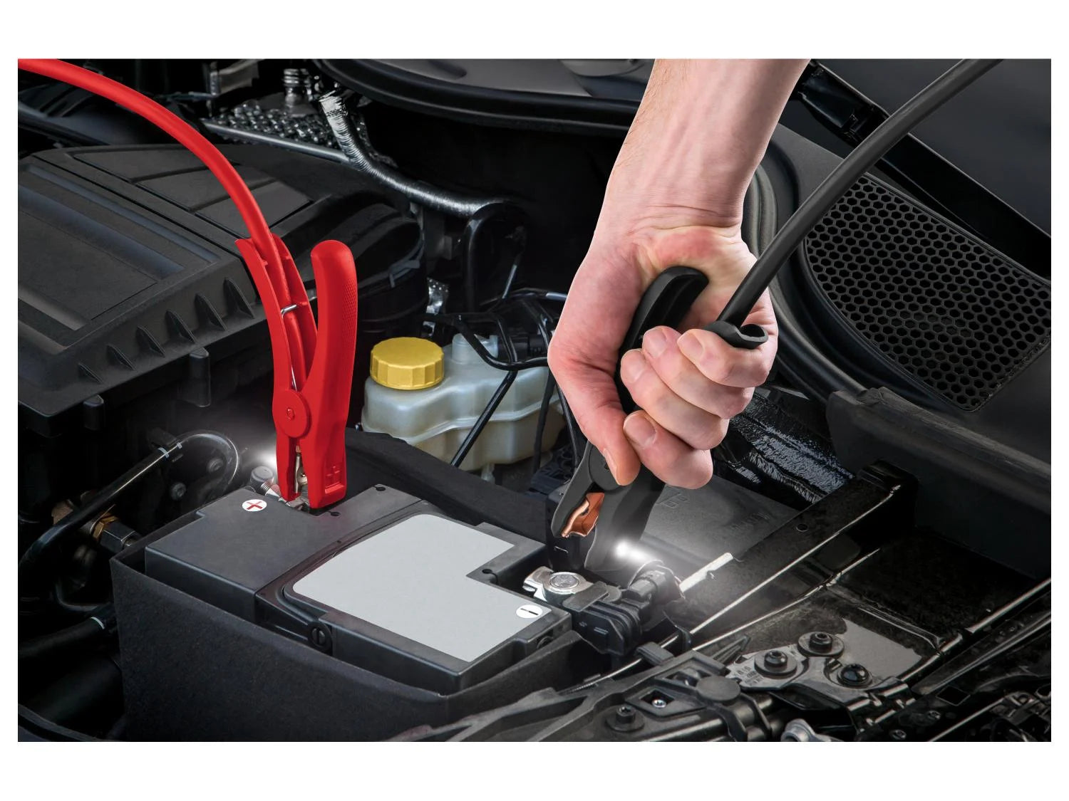 ULTIMATE SPEED® Copper Jumper cables, 12/24 V with Lights