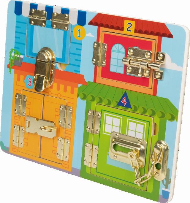 LUPILU Wooden Latch Activity Board Game Fine Motor Skills 18 mth+