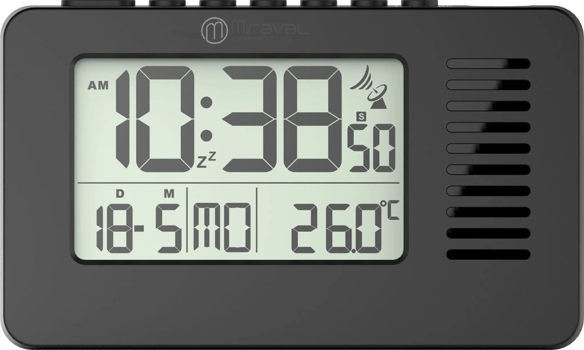 AURIOL Digital radio projection alarm clock with temperature - BLACK