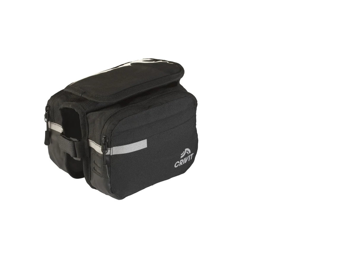 Crivit double bicycle frame bag with Transparent phone case