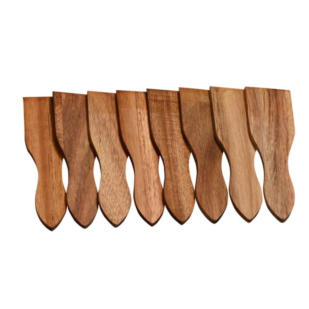 Kesper Acacia Wood Racelette Spatula, 8-piece set, length: 13 cm