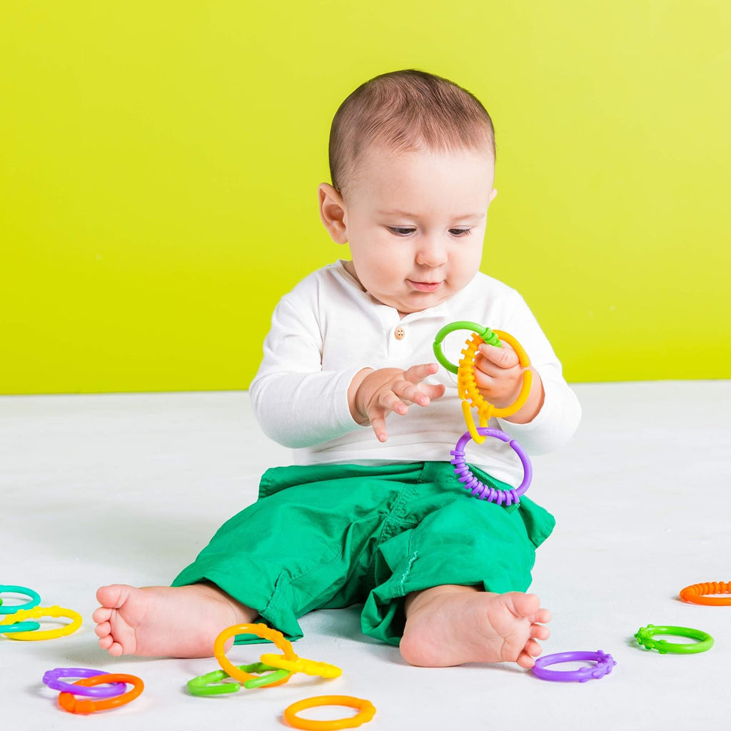 Bright Starts Lots of Links Rings Toys for Stroller or Carrier Seat