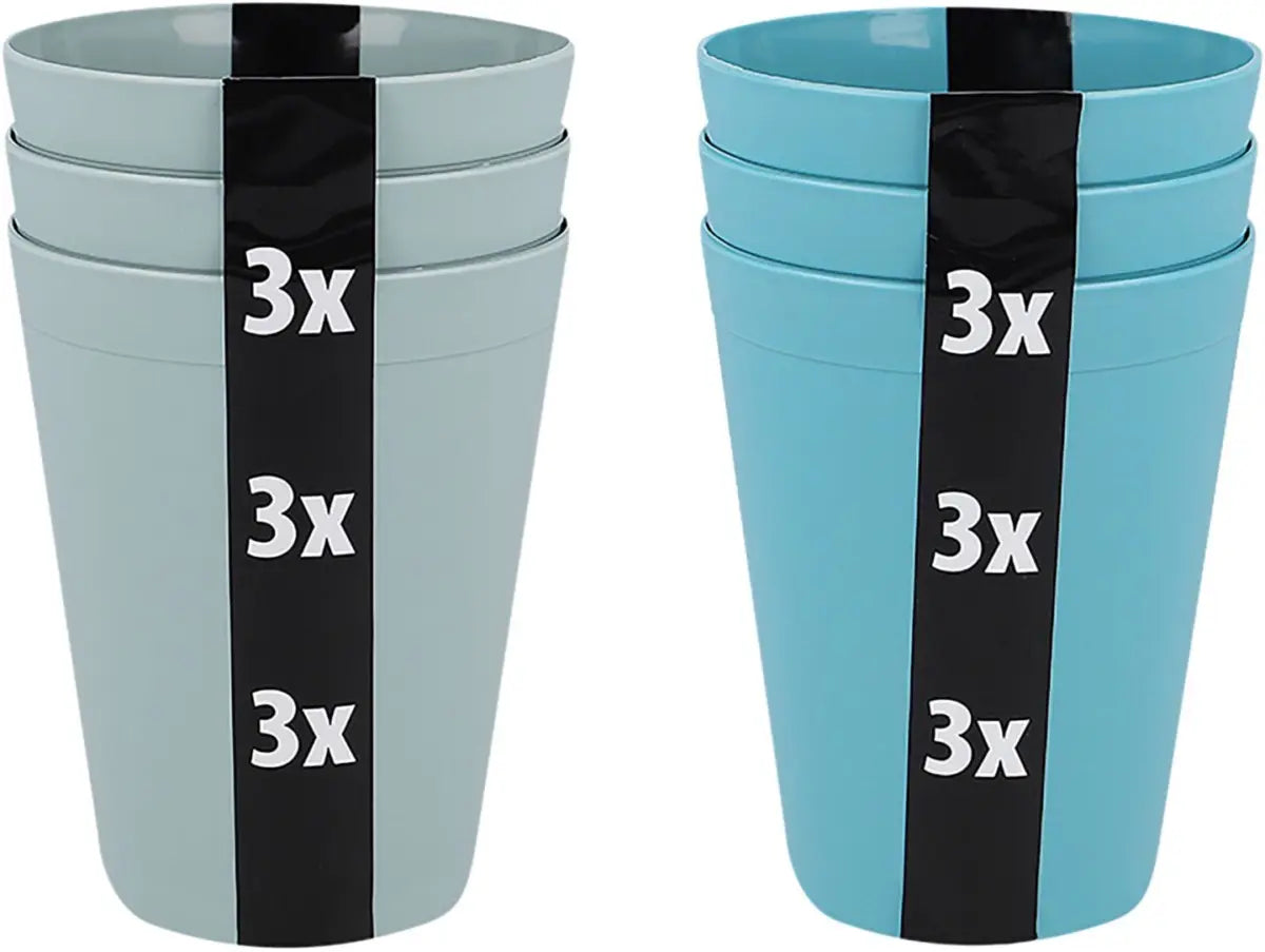 JES Collection Reusable cups, pack of 6