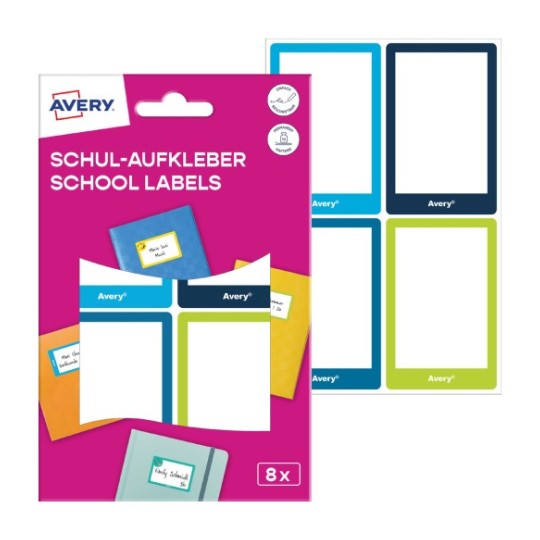 AVERY School stickers, hand-writable - 148mm x 105mm (pack of 8)