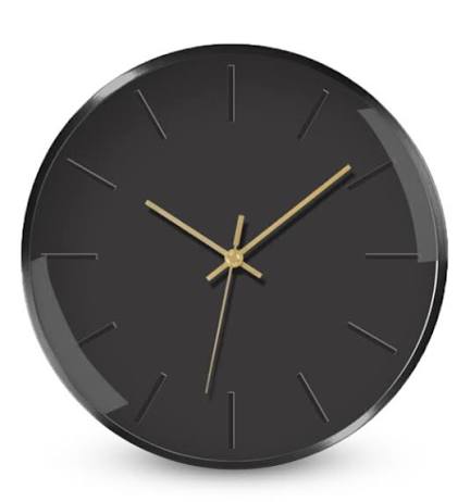 AURIOL® Wall clock Ø 25 cm - Black/Gold