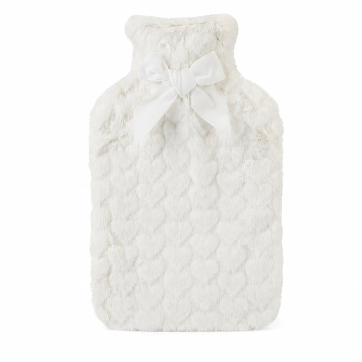 Love You More Plush Hot-Water Bottle with Satin Bow - 2 L (Choose Color)