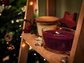 Livarno Forest Cranberry Scented Candle Wooden Wick 38h Premium in Glass Jar