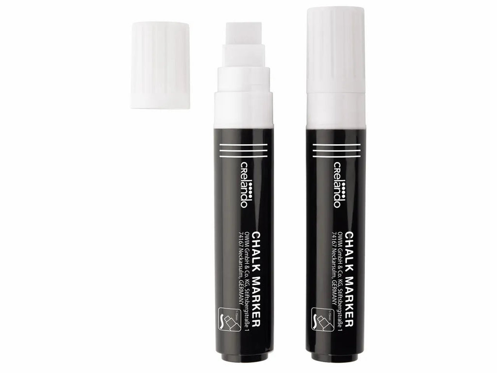 Crelando chalk pen white - large for blackboard, glass, wood, etc.