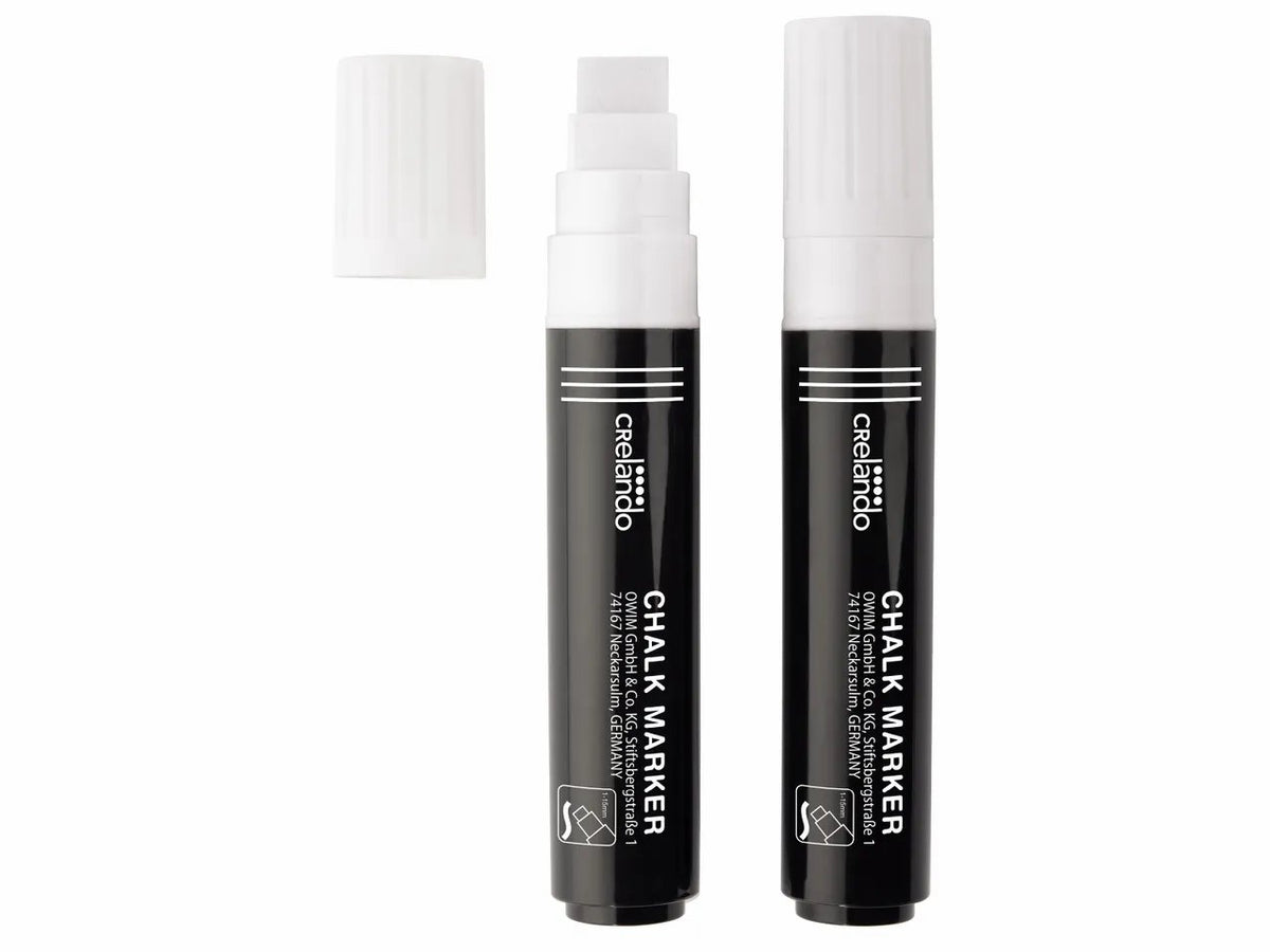 Crelando chalk pen white - large for blackboard, glass, wood, etc.