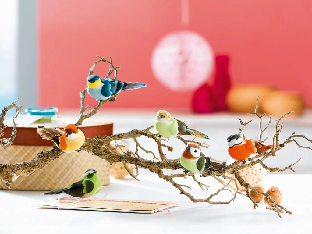 LIVARNO Home – Set of 6 Decorative Clips (COLOURFUL BIRDS)