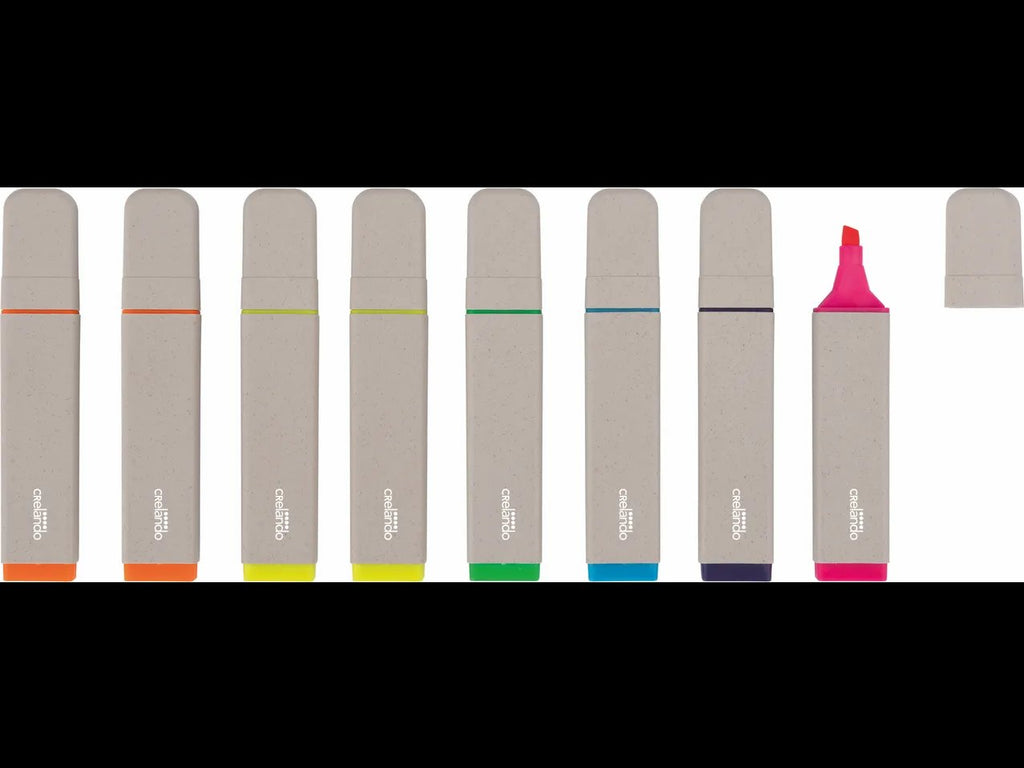 Crelando Pack of 8 Colored Highlighters