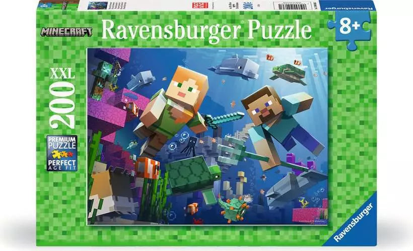 Ravensburger Children's puzzle 200 XXL pieces - Minecraft Underwater