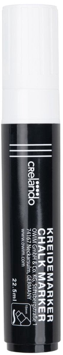 Crelando chalk pen white - large for blackboard, glass, wood, etc.