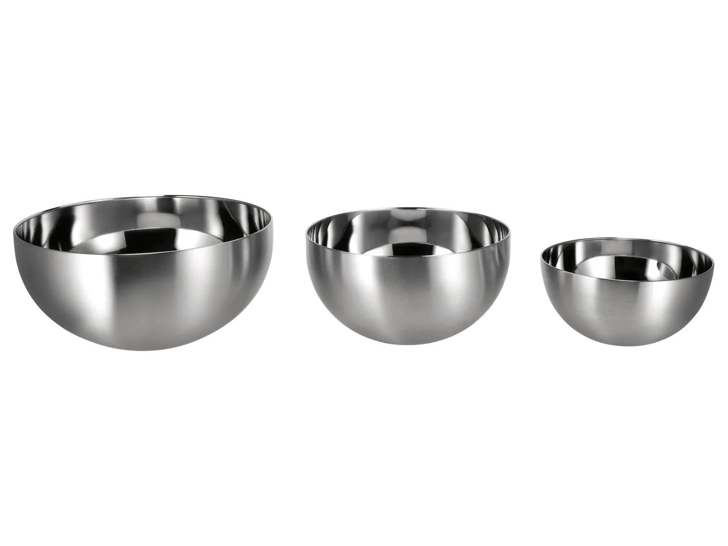 SILVERCREST® Set of 3 stainless steel salad bowls (Premium)