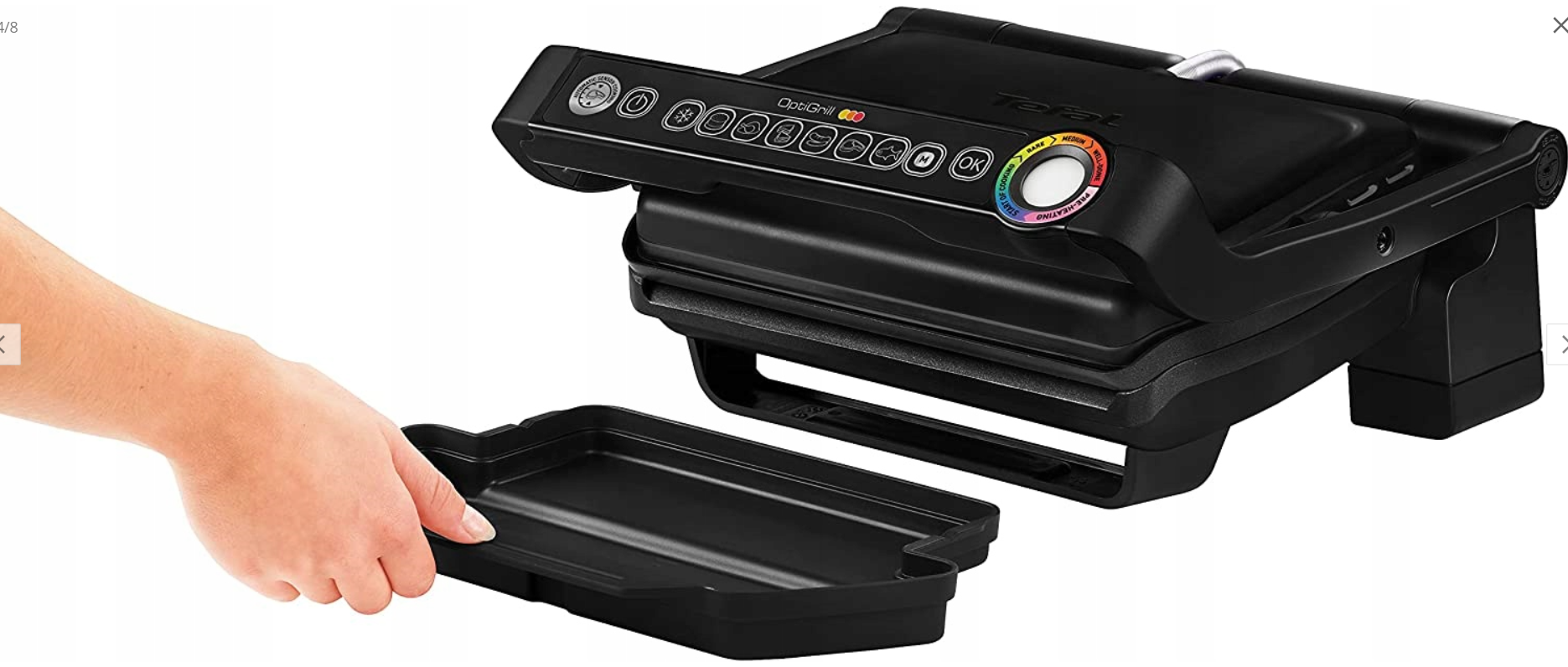 TEFAL GC712816 OptiGrill 2000W Electric Grill Black