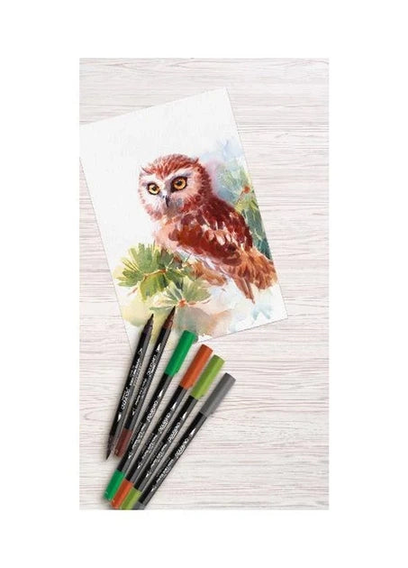 Crelando Double-sided watercolor markers 6 pcs - CHOOSE COLOR PALETTE