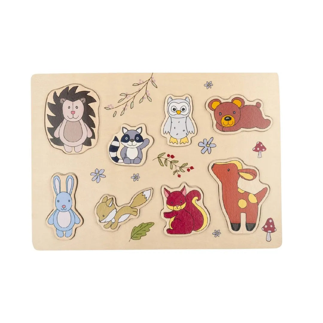PLAYTIVE WOODEN PUZZLE ANIMAL PUZZLE age 2+ (9 Pieces)