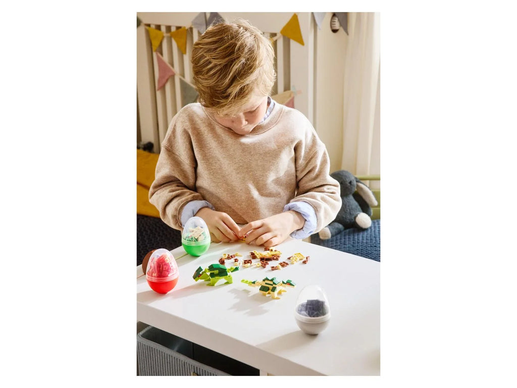 PLAYTIVE® Clippysaurier in egg, 250 pieces