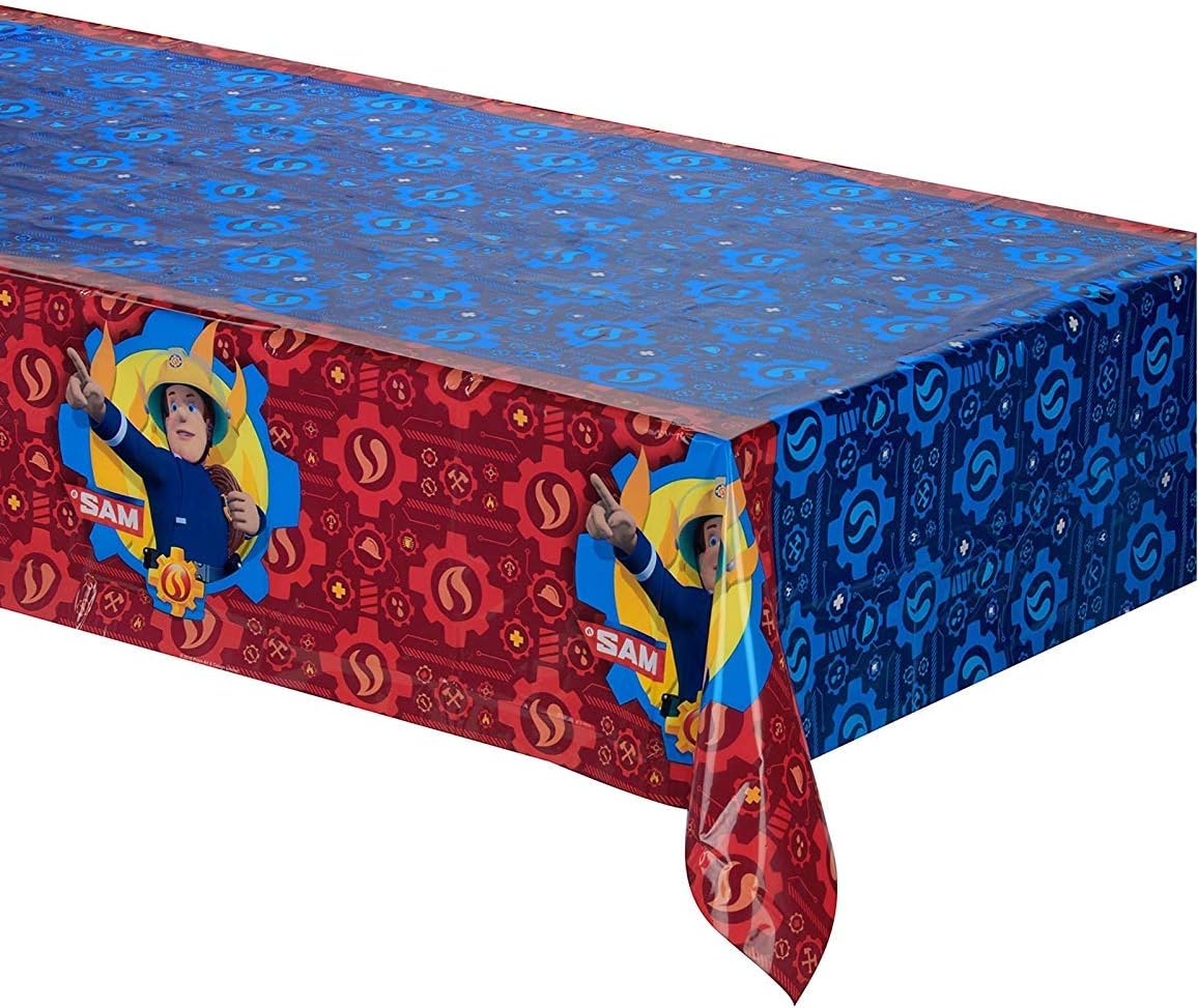Amscan 9902178 - Fireman Sam Party Plastic Table Cover - 1.8m x 1.2m