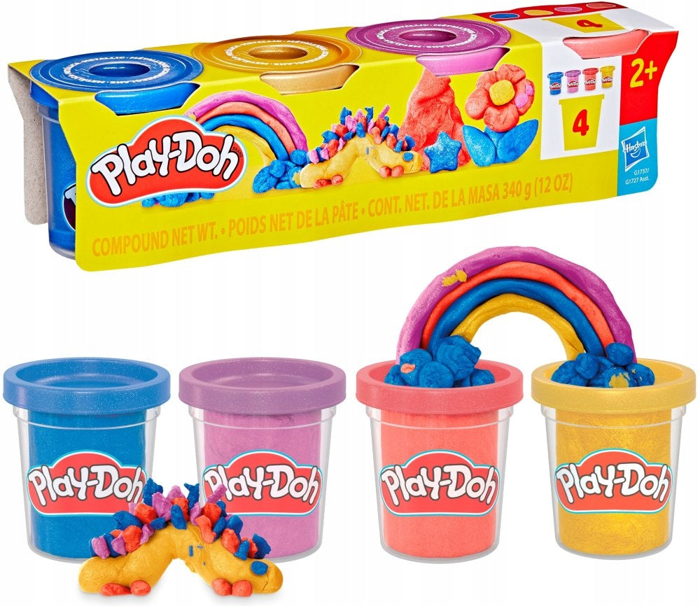Hasbro Play-Doh 4 Metallic Shine Compound (play doh)