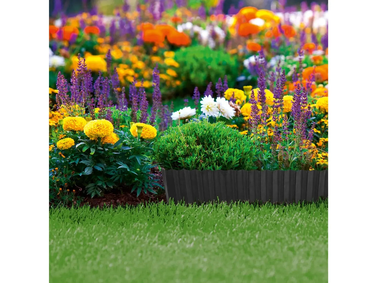 PARKSIDE PVC garden corrugated kerb/edge, 9m x 15 cm (black)