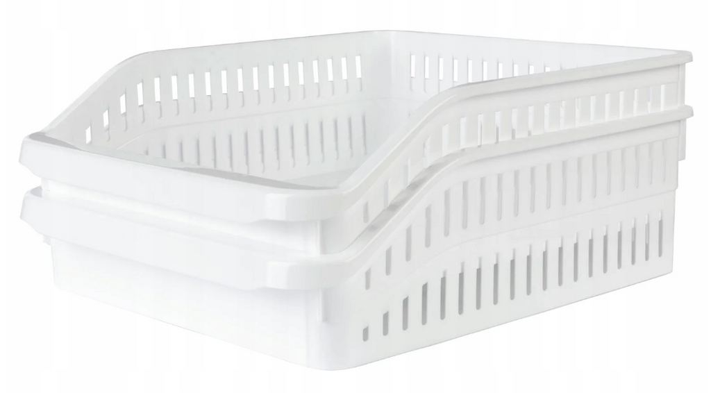 LIVARNO home Storage baskets for refrigerator cabinets 25.6x9.5x30 cm