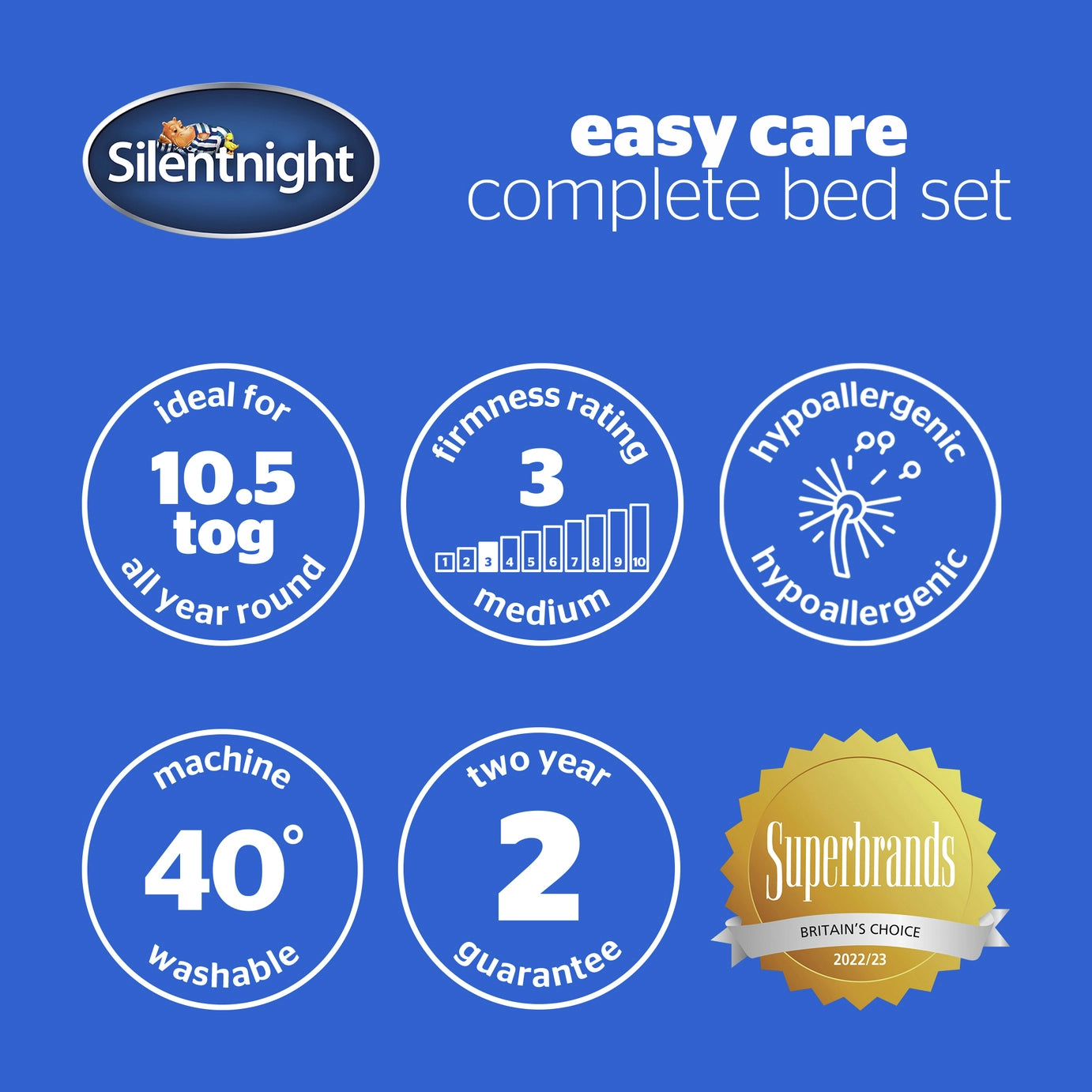 Silentnight Essentials 10.5 tog All Seasons Hypoallergenic Duvet - Double