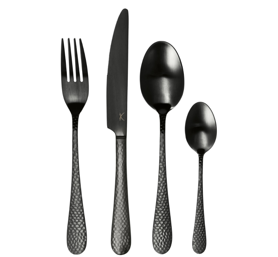 SANSIBAR Stainless steel cutlery set 16 pieces - Black