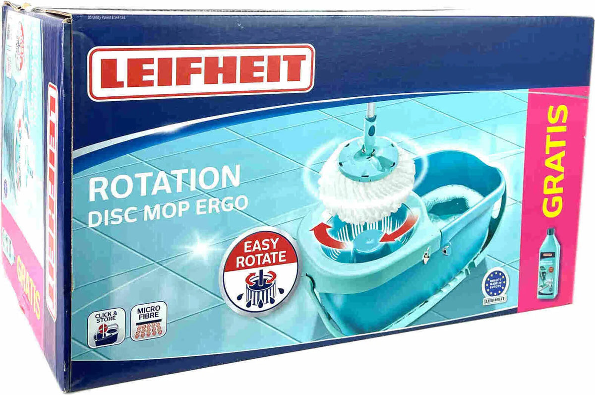 Leifheit Ergo Rotation Disc Mop Set including Power Cleaner