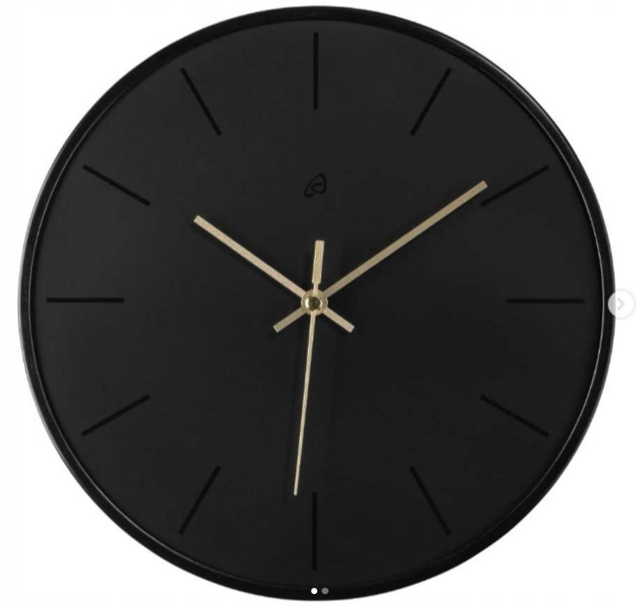 AURIOL® Wall clock Ø 25 cm - Black/Gold