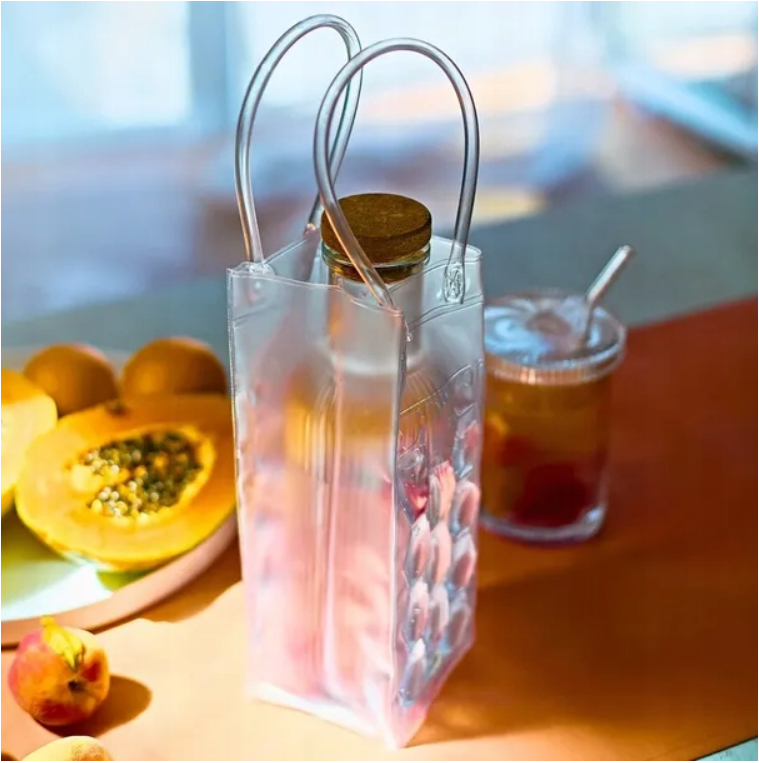 Livarno BOTTLE COOLER thermal bag, transparent, 1 Litre (pack of 2)