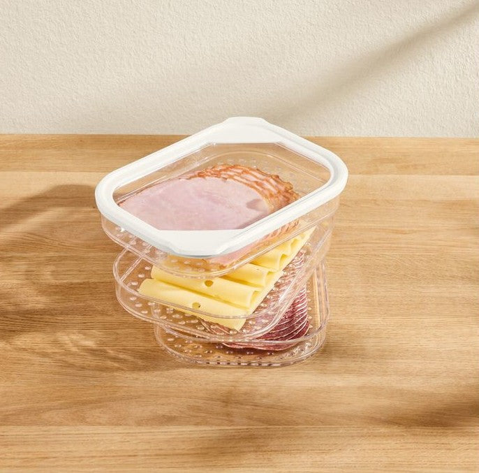 Silvercrest® Fridge Deli Boxes (set of 3 pieces with cover)