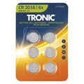 TRONIC Button cell batteries, 6 pieces (Lithium CR2016)