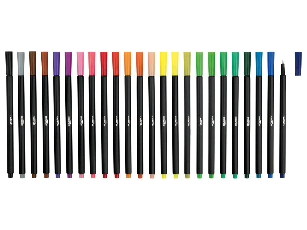 CRELANDO® Fineliner Pens Set of 24 Pieces (0.4mm)
