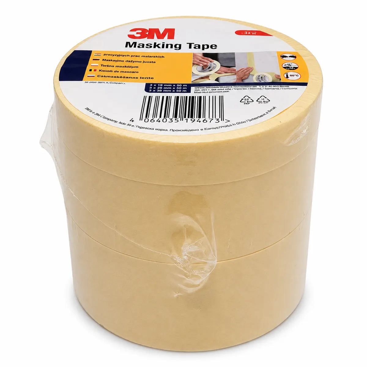 Professional 3M 19/38/50 x 50 m masking tape