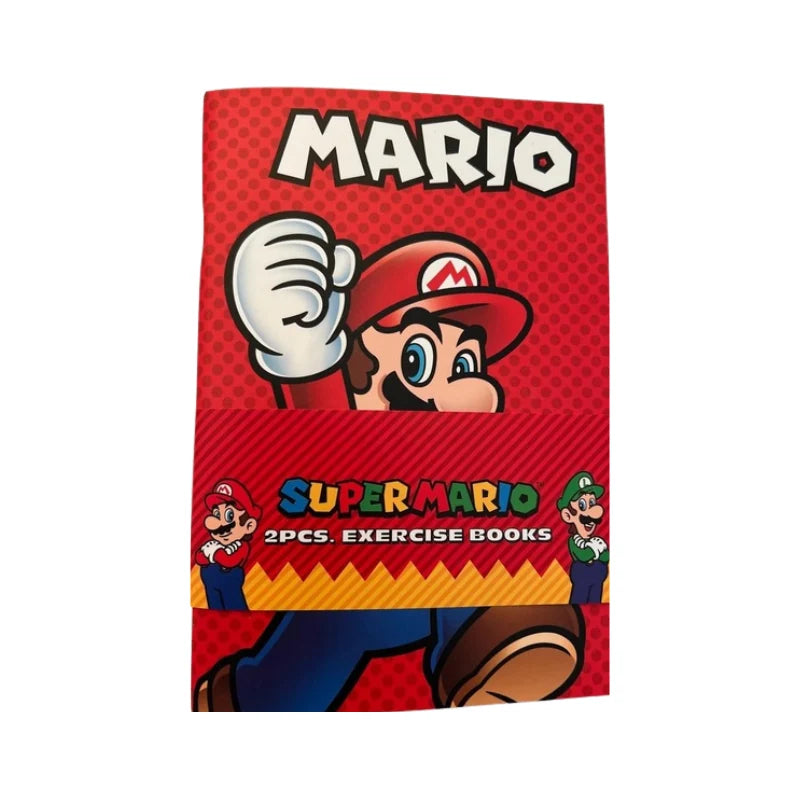 Super Mario 2 Pcs Exercise Books Mario & Bowser A5 Size
