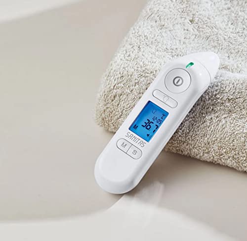 SANITAS Multifunction Thermometer for ear/forehead, item, or liquid