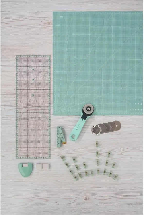 Crelando Professional Cutting and Sewing Set with Self-Healing Mat