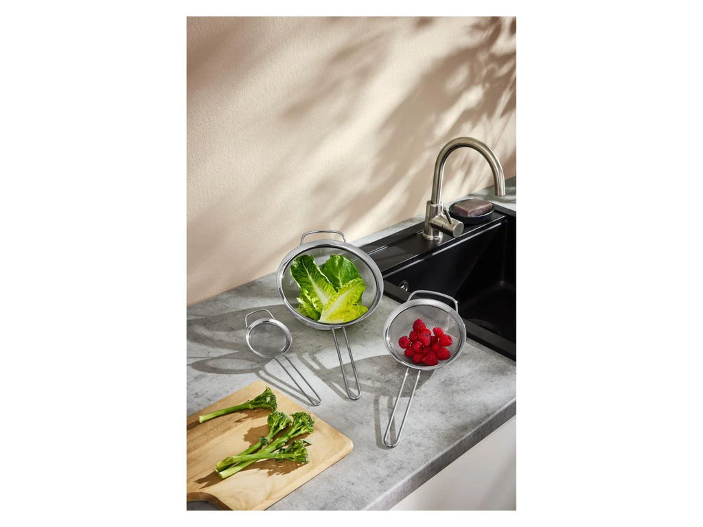 SILVERCREST® 3-piece stainless steel sieve set (passoires)