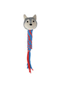 Zoofari rope toy with squeaker for dogs, durable plush, 30x10cm