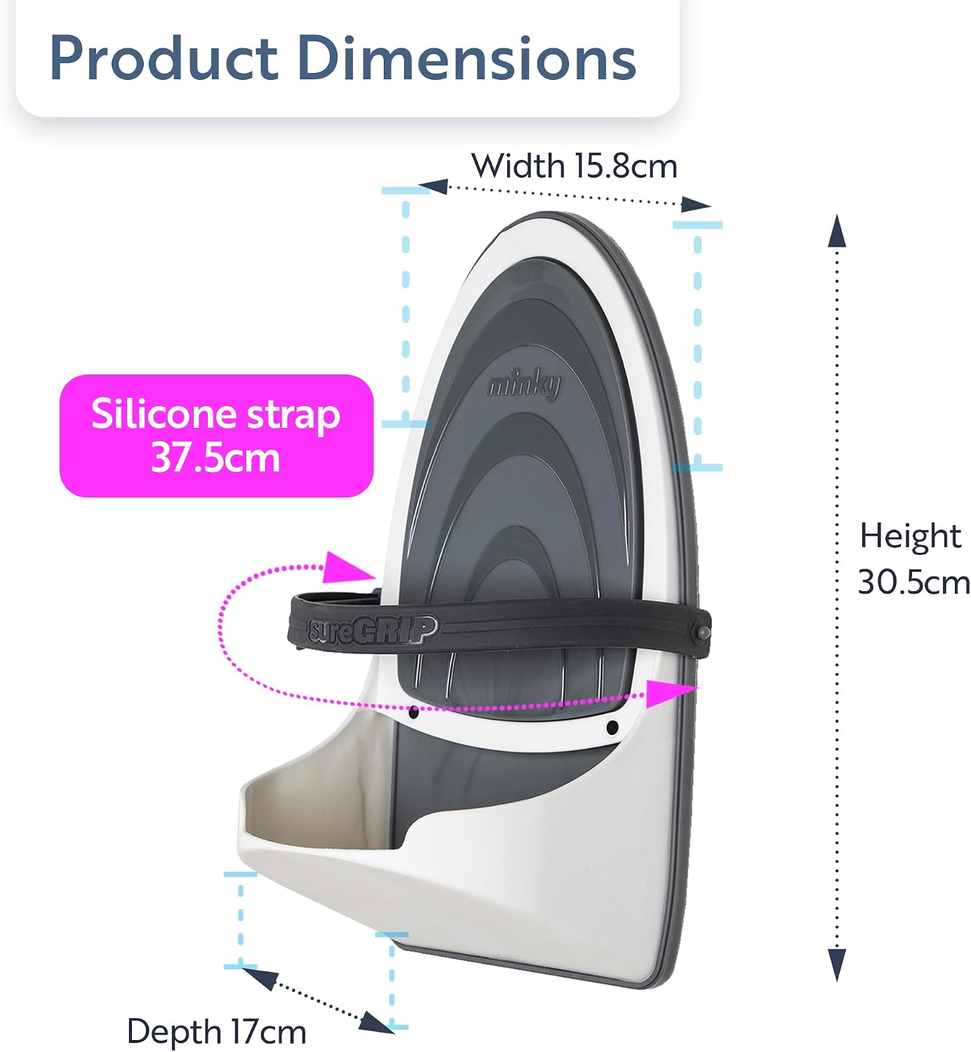 Minky Sure Grip Iron Holder With Strong And Secure Strip