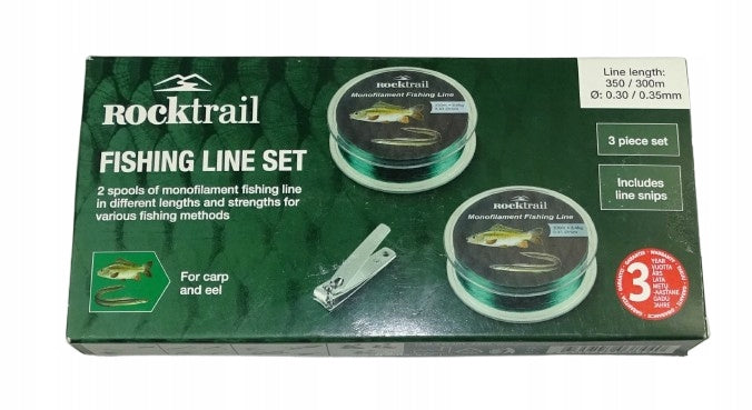 Rocktrail Fishing Line 2 pcs, for carp and eel fishing + cutter