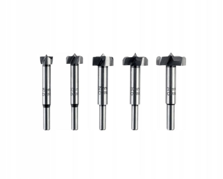 Parkside 5-Piece Wood Router Bit Set, Diameter 15/20/25/30/35